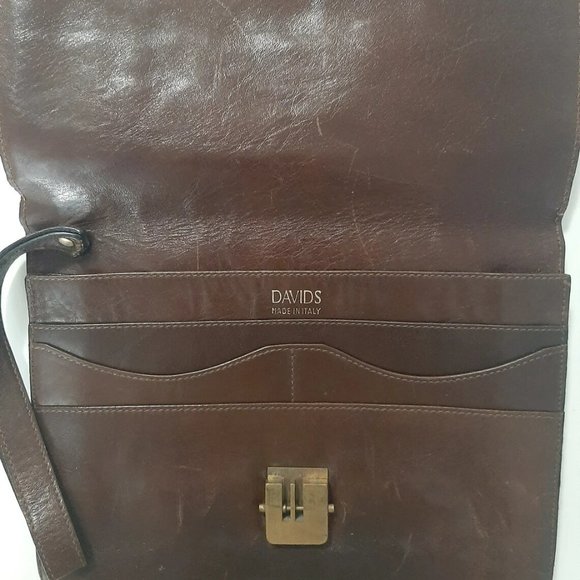 Professional/Office Classy 1970s Brown Leather Clutch/Purse, Envelope,Versatile - Picture 3 of 3